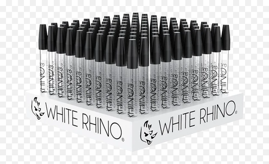 White Rhino Dab Straw Collector With Silicone Cap - Rhinoceros Emoji,Rhino Emoji