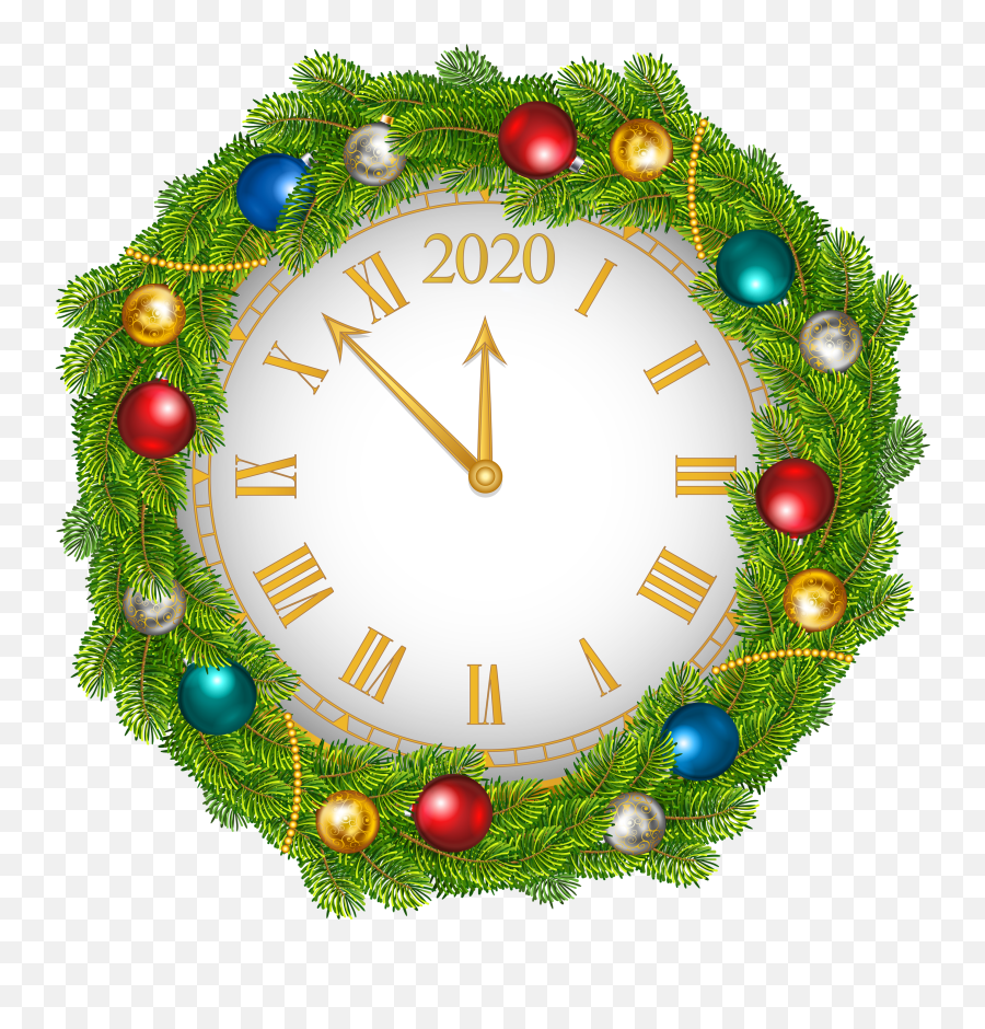 Happy New Year Clipart Clock - Happy New Year Clock Png Emoji,Happy New Year Emoticons