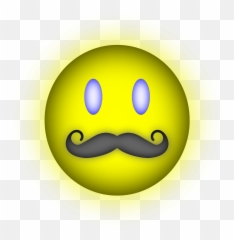 Smiley Clipart Hair Smiley Hair - Smiley Emoji,Mustache Emoticons