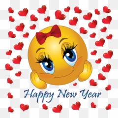Heart Emoji Background Clipart - Happy New Year 2018 Emoji,Nut Emoji