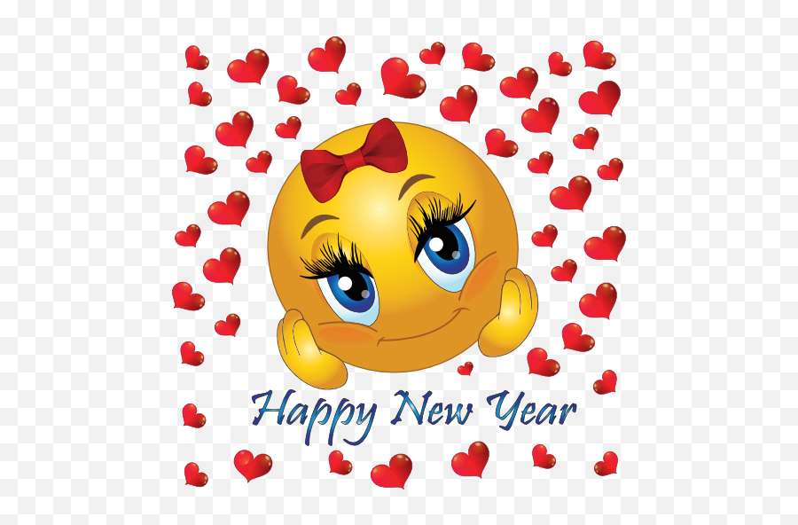 Heart Emoji Background Clipart - Happy New Year 2018 Emoji,Nut Emoji