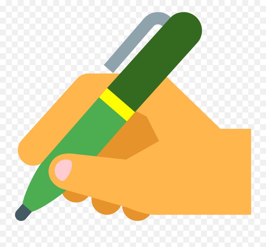 Collection Of Free Writing Drawing Vector - Hand With Pen Icon Emoji,Pen Emoji