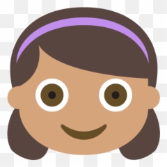 Girl Medium Skin Tone Emoji Emoticon - Dark