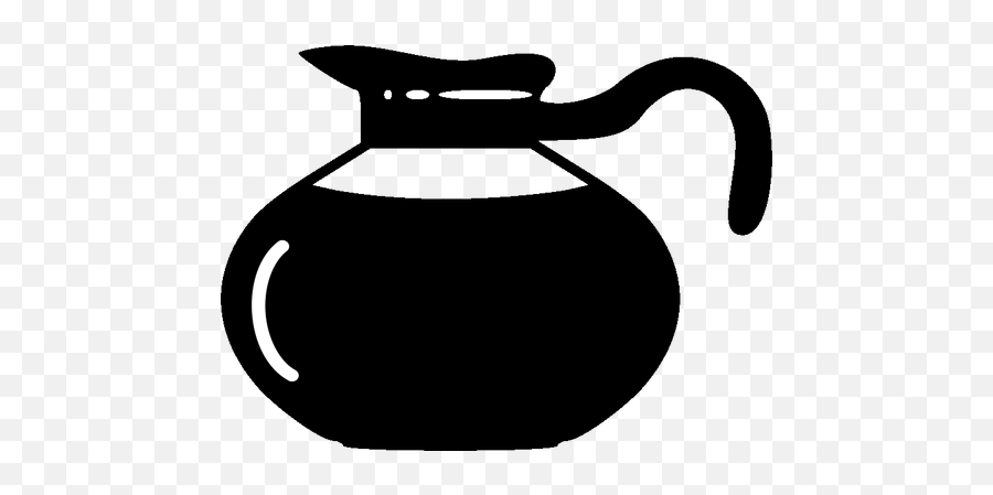 Kaffekanna Siluett - Coffee Pot Clipart Black And White Emoji,Jeep Emoji