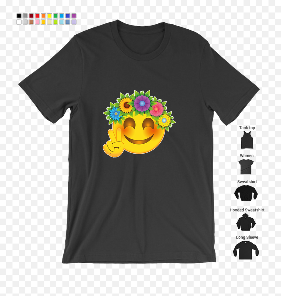 Smiley Hippie Flower Child Emoji Cute Funny Shirt,Daisy Emoji