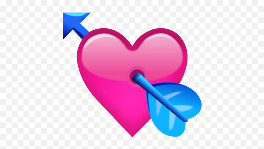 Pink Heart With Arrow Emoji - Pink Heart With Arrow Emoji,Heart Emoji Png