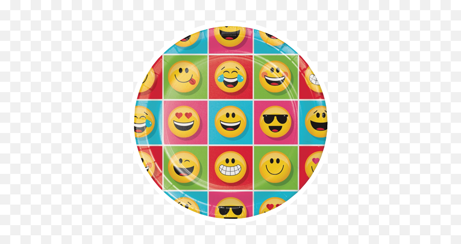 Emoji Party Transparent Png Image - Paper Plate Designs,Floral Emoji