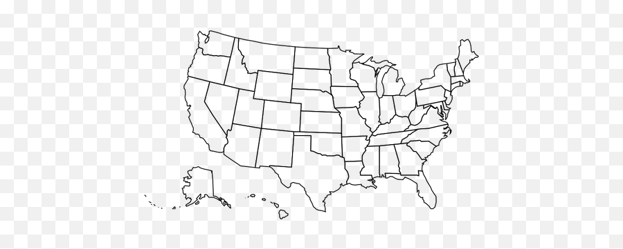 Outline Map Of American States - Crater Lake National Park Us Map Emoji,Colombia Flag Emoji