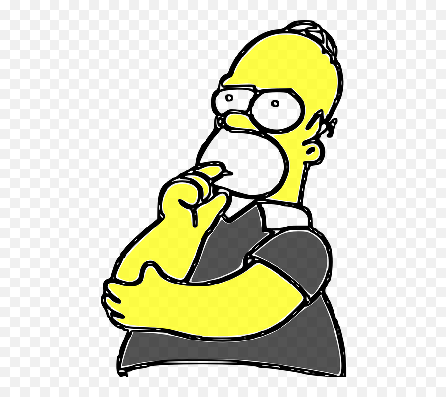 Free Bald Eagle Vectors - Homer Simpson Thinking Emoji,Hippie Emoticon