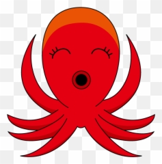 Squid Clipart 4 - Cute Invertebrates Emoji