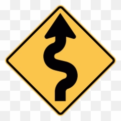 W1 - 5r Winding Road Right Clipart Full Size Clipart Right Winding Road Emoji,Bigfoot Emoji