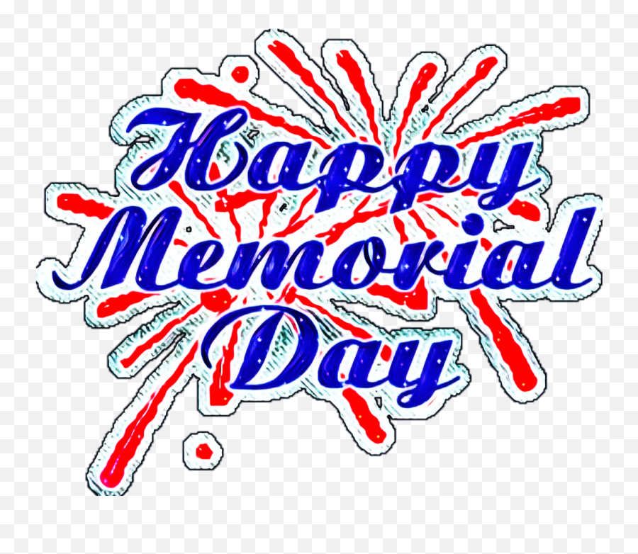 Memorialday Red White Blue Fireworks Colorful - Happy Memorial Day Weekend Emoji,Memorial Day Emoji