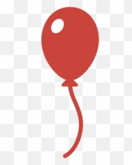 One Red Balloon Graphic - Clip Art Emoji