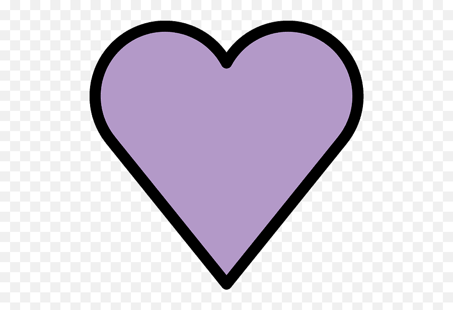 Purple Heart Emoji Clipart - Girly,Emoji Heart
