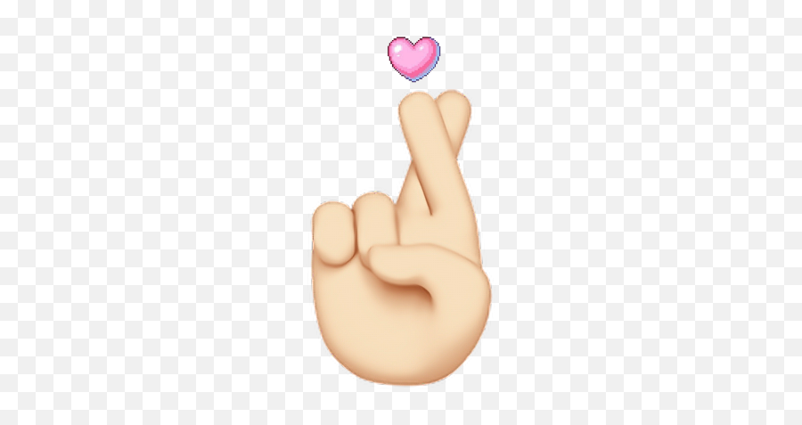 Hand Emoji Pink Finger Heart Emojis - Finger Heart Emoji,Hand Emojis