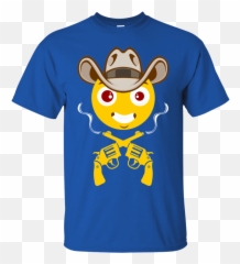 Cowboy Hat Emoji Tshirt Smiley Happy Face Cartoon Horse - Hyuga Clan T Shirt,Cowboy Hat Emoji