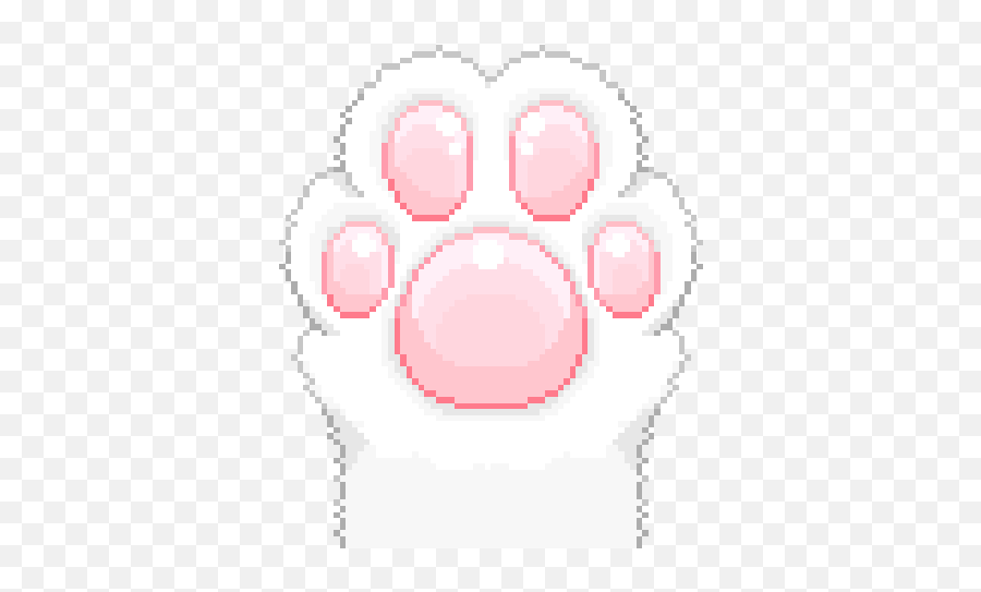 Paw Cat Neko Aesthetic Kawaii Anime Art - Pixel Cat Gif Transparent Emoji,Cat Paw Emoji
