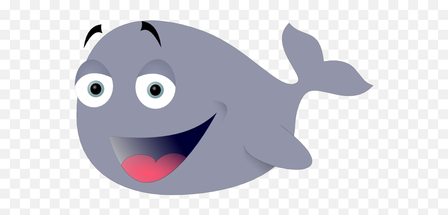 Funny Whale Clip Art At Clker - Whale Clip Art Emoji,Whale Emoticon