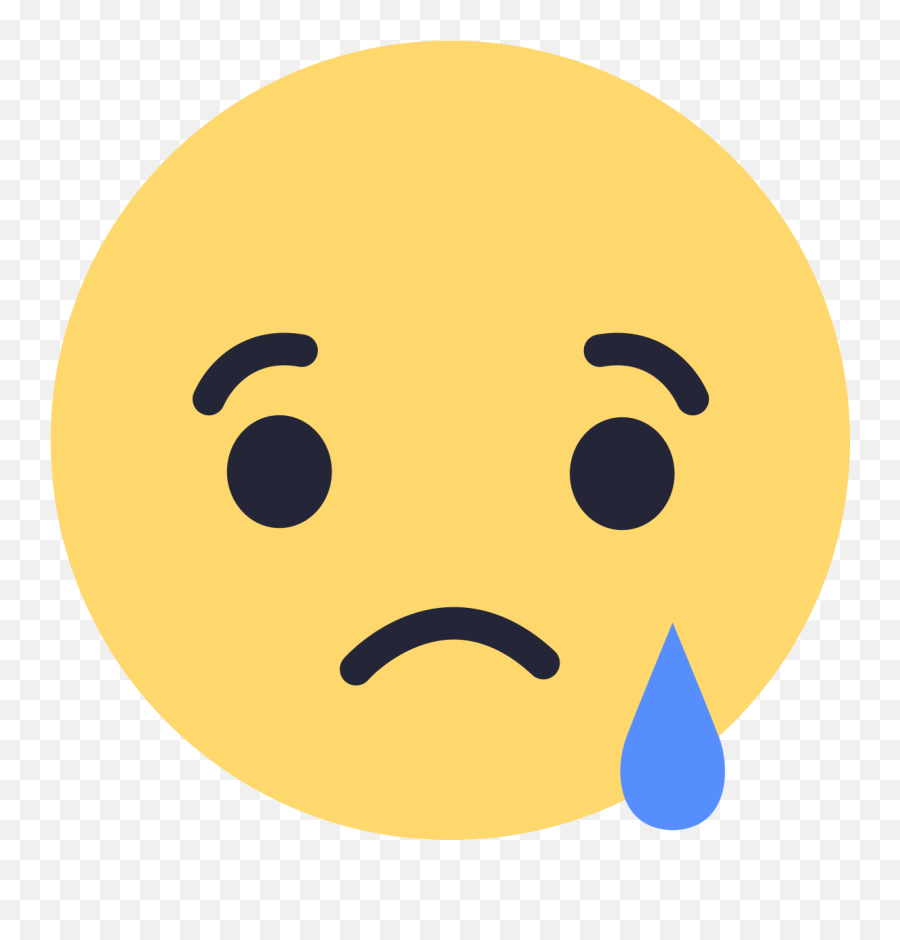 Sad Facebook Emoji Png Image Free - Transparent Background Facebook Reactions Png,Very Sad Emoji