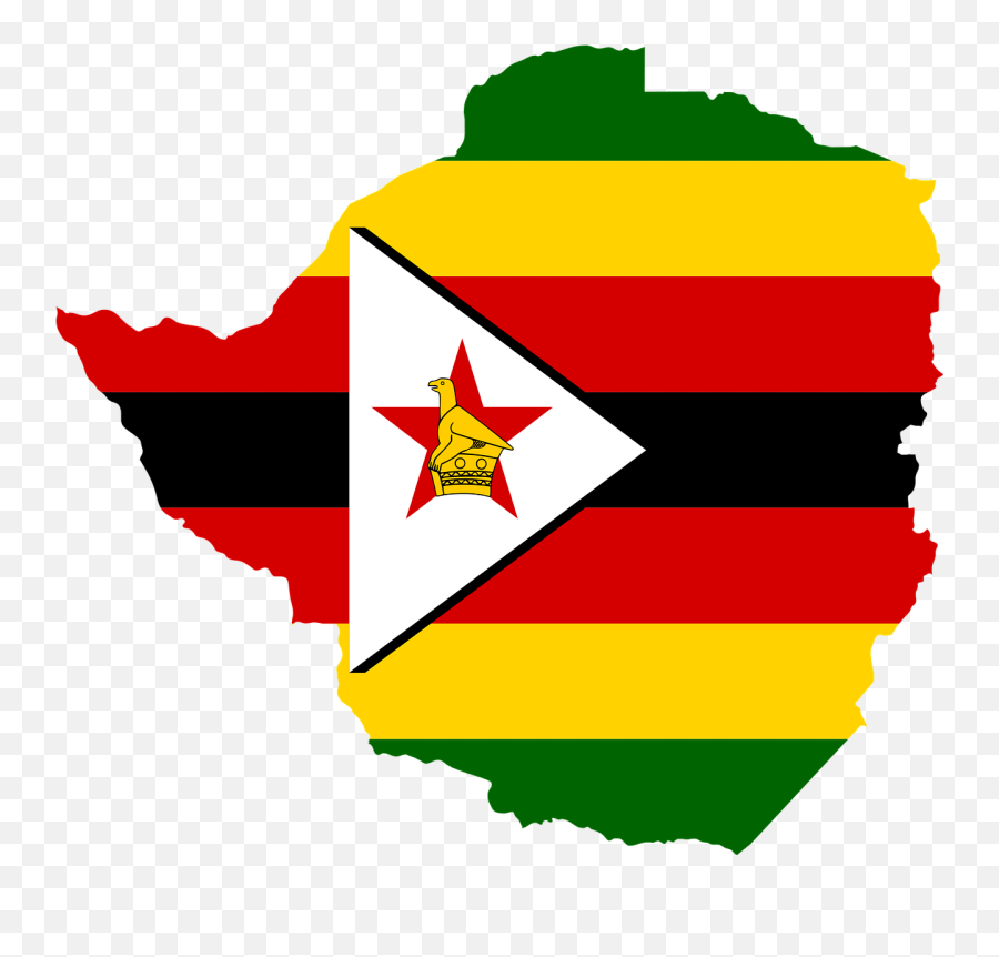 Zimbabwe Flag Map Geography Outline - Zimbabwe Map With Flag Emoji,Eritrea Flag Emoji