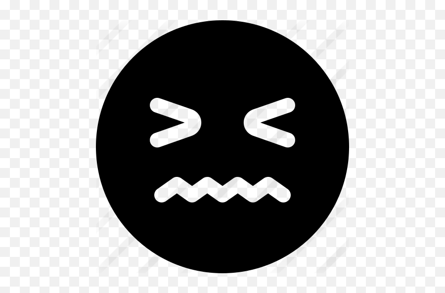 Chill - Irritated Angry Face Black And White Transparent Emoji,Chill Emoji