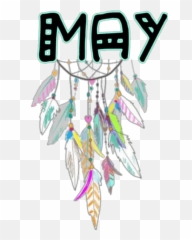 Names With Feathers Stickers For Whatsapp - Colorful Dream Catcher Png Emoji