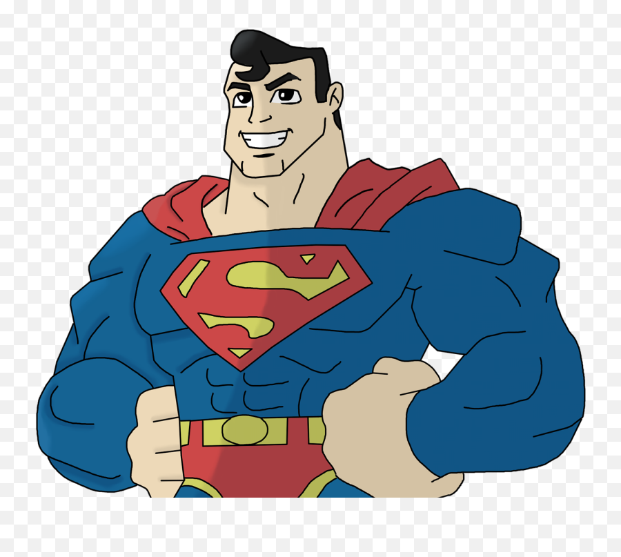 Superman Hero Pose Strong Muscle - Strong Superman Emoji,Wonder Woman Emojis