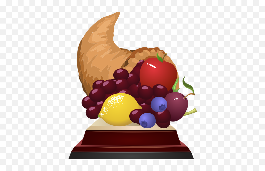 Ovocné Smsi - Cornucopia Clipart With Fruit Emoji,Trophy Emoji