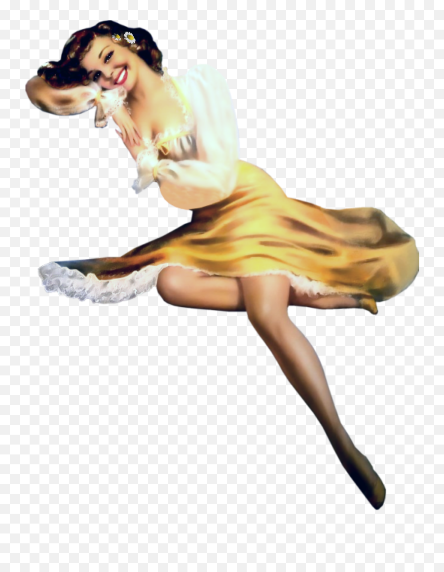 Ladyyellowdresssittingkinda - Ballet Tutu Emoji,Dancing Lady Emoji Costume