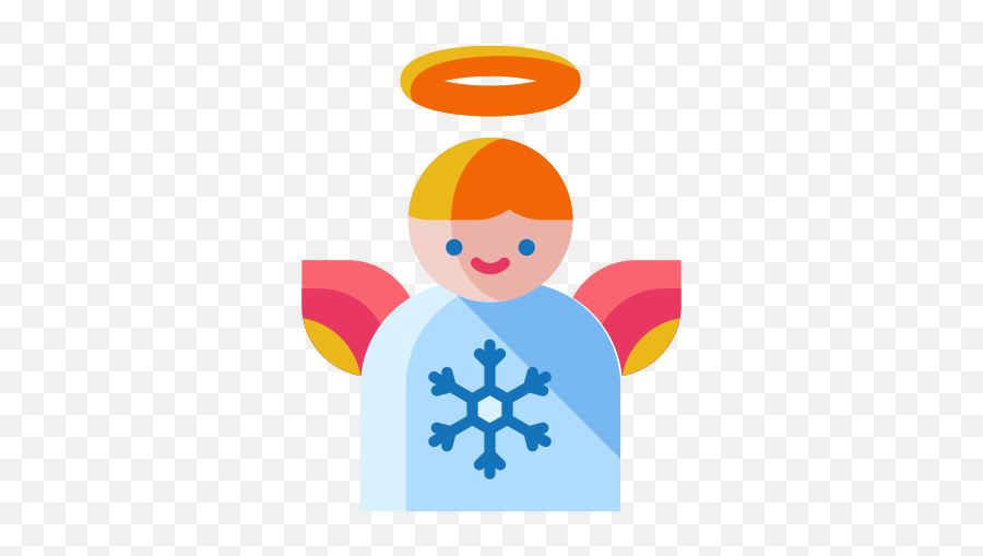 Christmas Angel Winter Decoration Snowflake Decorate Icon - Clip Art Emoji,Snowflake Emoji