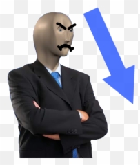 Stonks Transparent Background Emoji