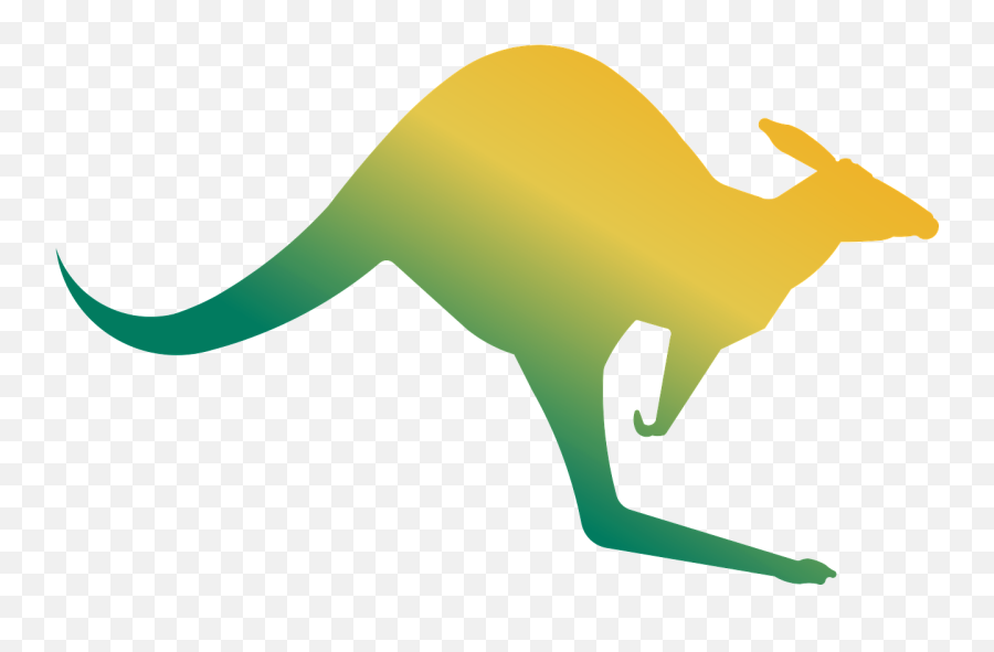 Drawing Kangaroo Native Animal Australian Picture 2627705 - Australia Kangaroo Green And Gold Emoji,Australian Emoji