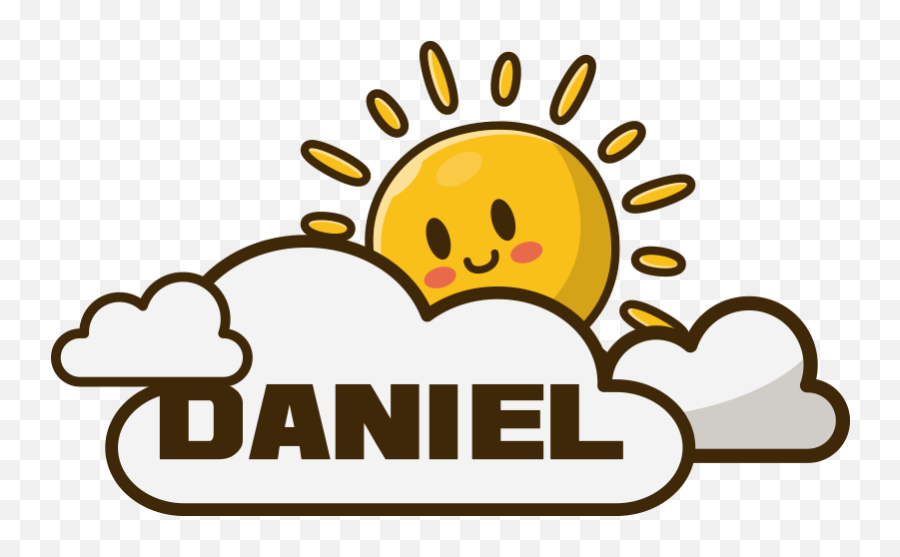 Sun Over Cloud Kids Bedroom Wall Decal - Clip Art Emoji,Clown Emoji For Iphone