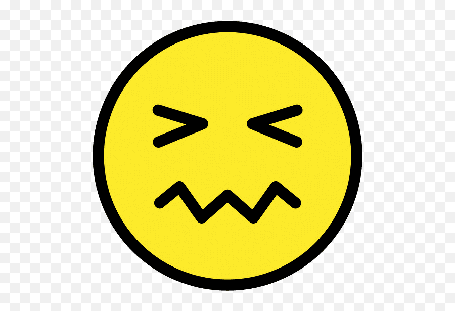Confounded Face Emoji Clipart Free Download Transparent - Dibujos Animados De Frustración,Tired Emoticon Text