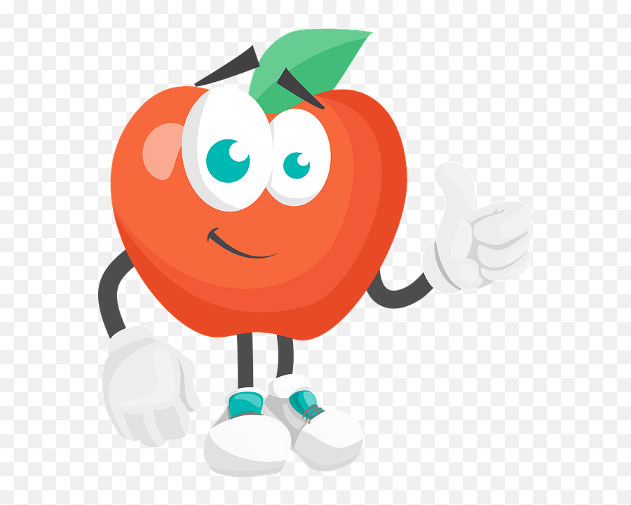 Apple Fruit Cartoon - Free Vector Graphic On Pixabay Emoji,Fruit Emoticon