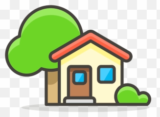 House With Garden Emoji Clipart - House Icon Clipart Transparent Background,House Emoji