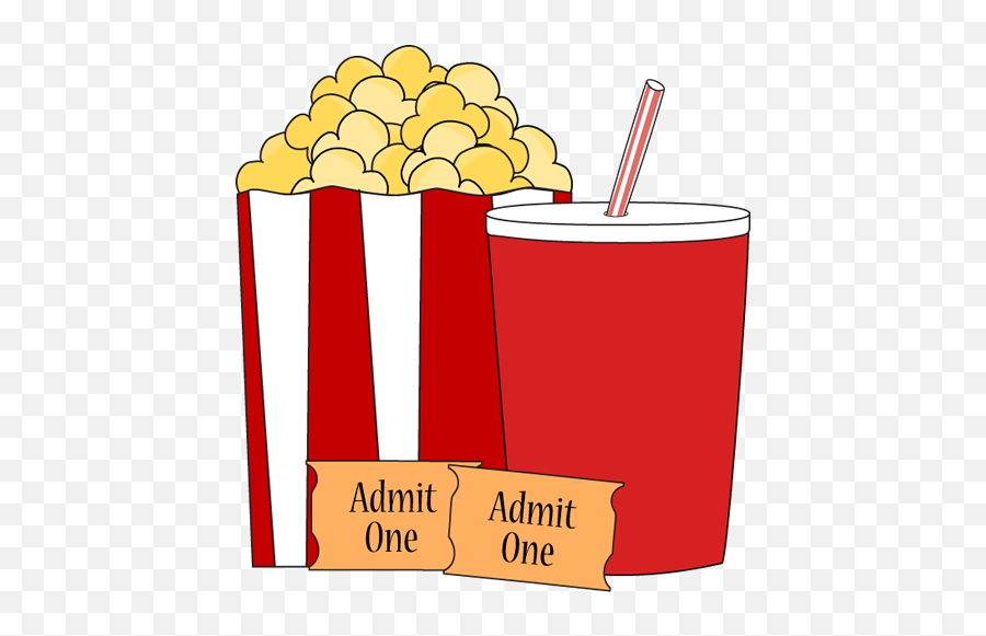 Download Hd Movie Popcorn And Drink Clip Art - Movie Theme Transparent Movie Tickets Clip Art Emoji,Popcorn Emoji