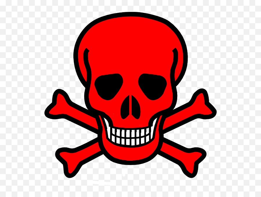 Danger Skull And Crossbones Red Transparent Cartoon - Jingfm Red Skull Png Emoji,Skull And Crossbones Emoji