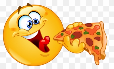 Smiley Emoticon emoji - Emoji Eating Pizza