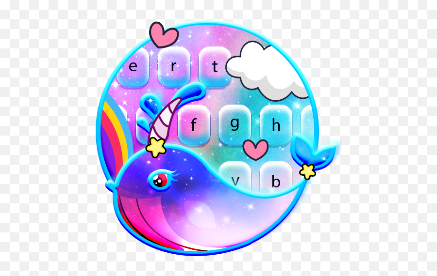 Unicorn Whales - Keyboard Theme Google Play Dot Emoji,Whale Emoticons