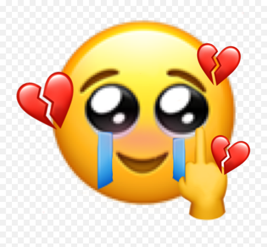 Emoji Sademoji Damn Moods Sticker - Aww Emoji With Hearts,Damn Emoji