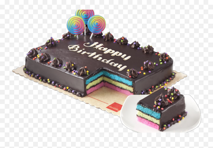 Chocolate Cake Png - Red Ribbon Rainbow Cake Transparent Rainbow Dedication Cake Red Ribbon Price Emoji,Chocolate Cake Emoji