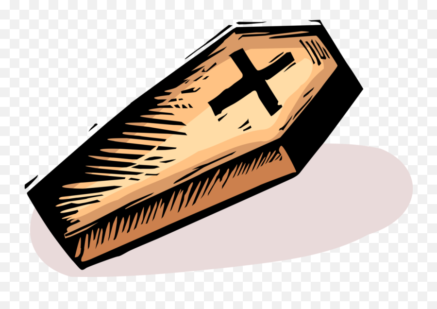 Vector Illustration Of Burial Coffin - Coffin Emoji,Casket Emoji