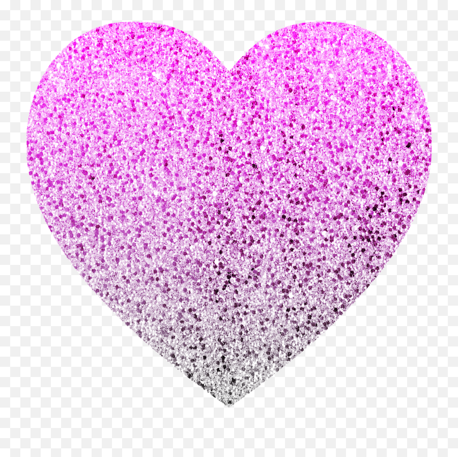 Glitter Pink Silver Heart Sparkle - Glitter Heart Transparent Background Emoji,Heart With Sparkles Emoji