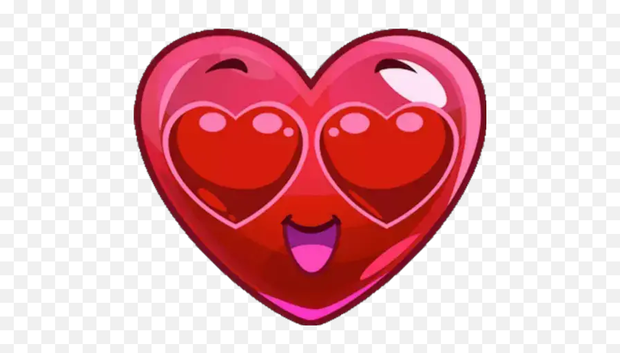 Emoji Heart Stickers For Whatsapp - Heart Emoji Tongue Out,Love Emoji Memes