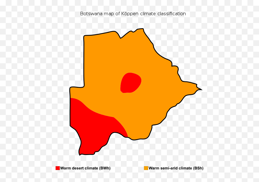 Botswana Map Of Köppen Climate - Climate Regions In Botswana Emoji,Dominican Republic Emoji