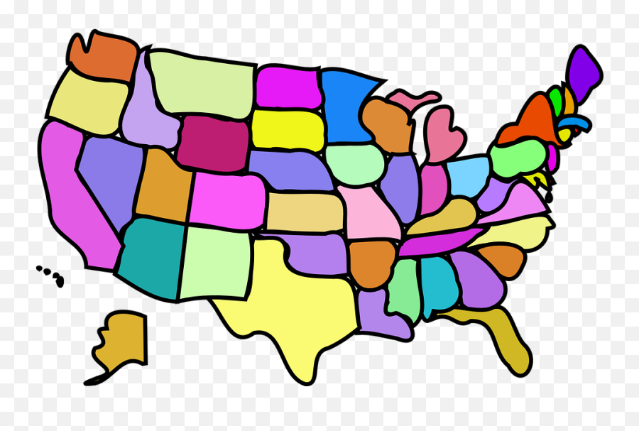 Darmowych Obrazów Z Kategorii Mapa Stany Zjednoczone I - Cartoon Map Of America Emoji,Texas Emoji