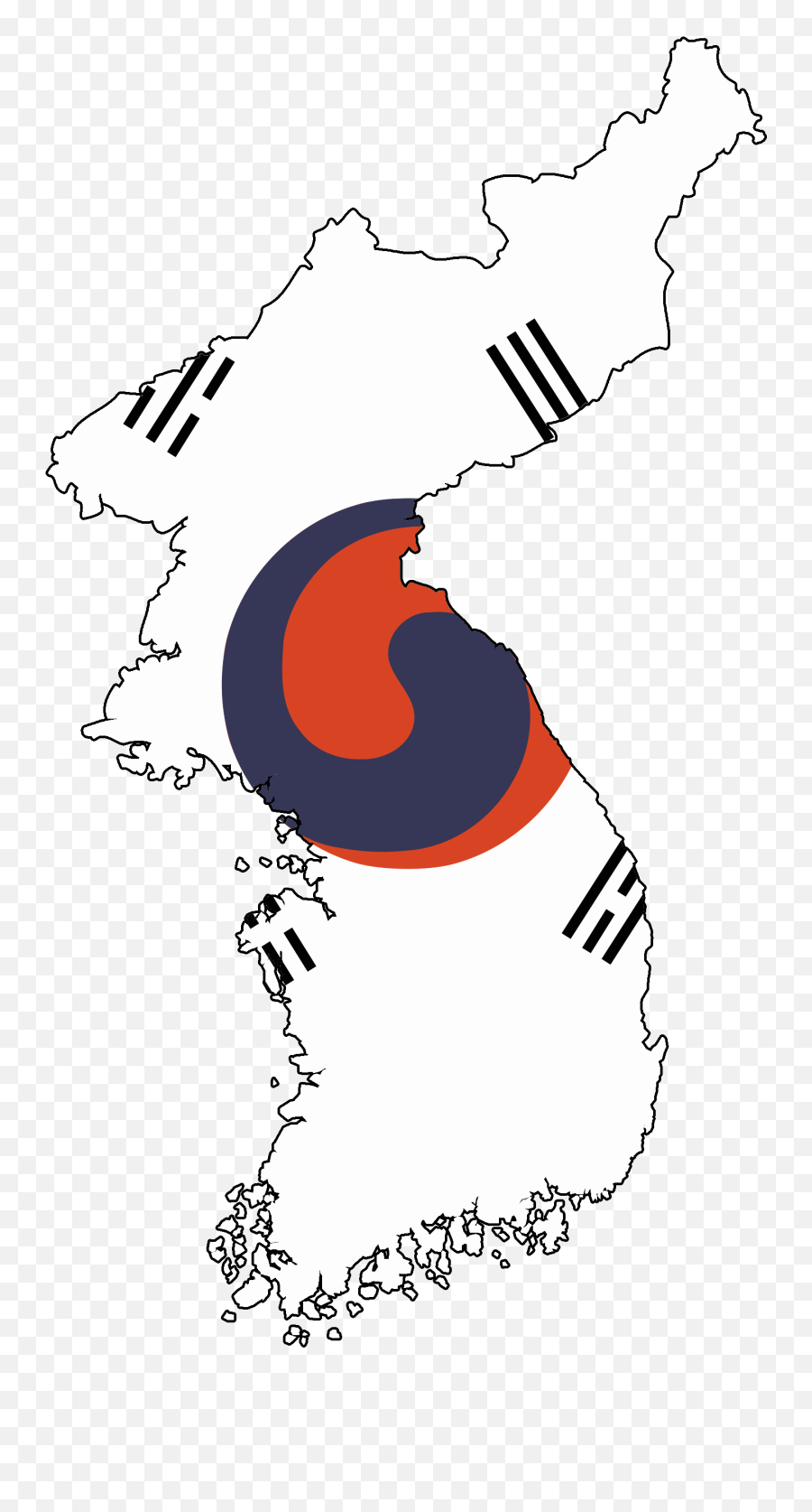 Flag Map Of The Korean Empire - South Korea Flag Map Png Emoji,Korean Flag Emoji