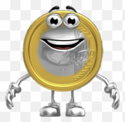Euro Money Comic Funny Coin Münze Geld - Clip Art Emoji,Euro Emoji