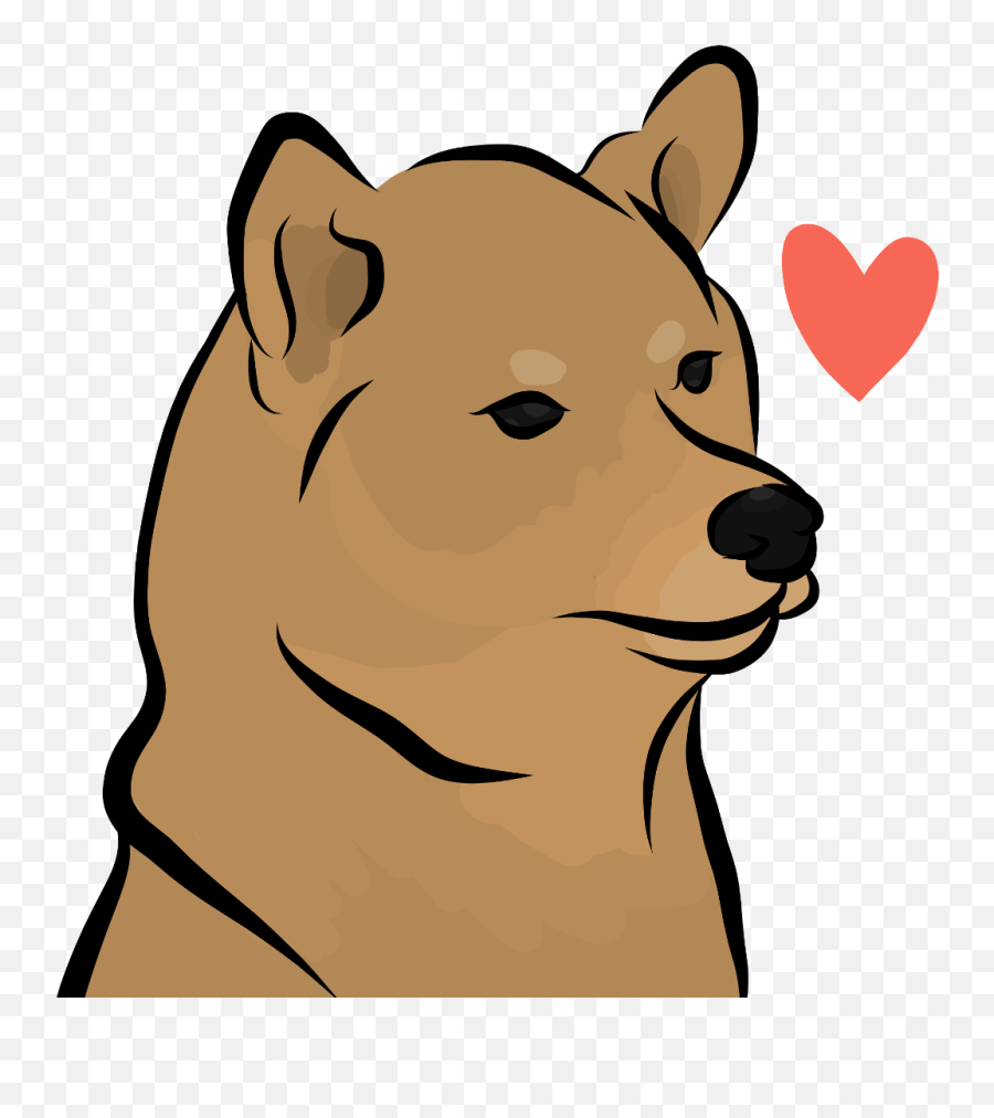 Heart Shiba Dog Love Sadniggahours - Clip Art Emoji,Shiba Emoji